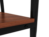 Set of 2 Rectangle End Table, Tempered Glass Tabletop with MDF layer, Modern Table for Living Room , W241P184246