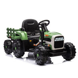 ZUN Ride on Tractor with Trailer,24V Battery Powered Electric Tractor Toy, 200w*2motor W1396P144511