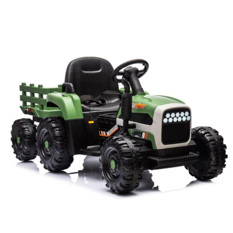 ZUN Ride on Tractor2.0 with Trailer,24V Battery Powered Electric Tractor Toy, 200w*2motor W1396P193867