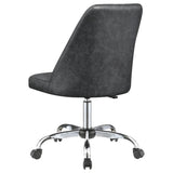 Grey and Chrome Adjustable Desk Chair B062P153789
