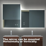 ZUN 36X28 inch Bathroom Led Classy Vanity Mirror with High Lumen,Dimmable Touch,Wall Switch Control, W1992P211074