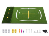 5'x4' Golf Hitting Mat with Cross Stance Guide, Indoor Outdoor Golf Practice Mat with 7 Tee W1422P449907