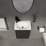 16 "Bathroom Vanity Sink Combo for Space, Modern Bathroom Vanity with Ceramic Sink, W1972P190340