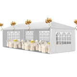 3*9m 5-Sided Iron PE Cloth Spiral Pipe Pergola 75690259