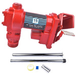 ZUN Red 12V DC 15GMP Fuel Transfer Pump Kit for Car Truck Tractor Diesel Gas Gasoline 87587671