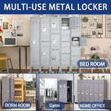 ZUN 3 Door 72"H Metal Lockers With Lock for Employees,Storage Locker Cabinet for Home Gym Office School 90053393