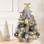 ZUN 22in Mini Christmas Tree with Light Artificial Small Tabletop Woodland Christmas Decoration with 01117719