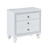 ZUN Contemporary Nightstands with mirror frame accents, Bedside Table with two drawers and one hidden W1998131732