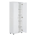 ZUN Storage Cabinet with Two Doors for Bathroom, Office, Adjustable Shelf, MDF Board, White 06525123