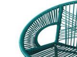 Ferrara Outdoor Patio Teal Faux Wicker Barstool, Set of 2 N775P266222T