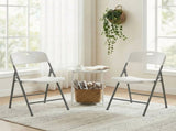 2 Pack Plastic Folding Chairs Stackable Patio Garden Office Wedding Party Event Chairs, White 77991958