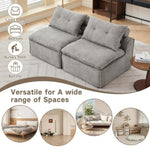 ZUN [NEW ARRIVED] Modular Sofa,No Armrests,At will DIY, Chenille Fabric,Neck Pillow-Back W2108P261275