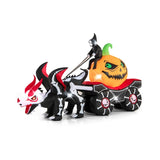 9 Feet Halloween Inflatable LED Lighted Carriage with Pumpkin and Skeleton Dragon 37738258