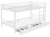 Twin Over Twin Convertible Bunk Bed with 2 Storage Drawers, Metal Bunk Bed Can 65723139