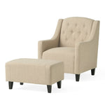 ZUN Upholstered Armchair with Ottoman 53384.00LBEI