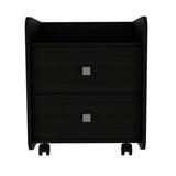 York Nightstand, Superior Top, Two Drawers, Four Casters B128P148846