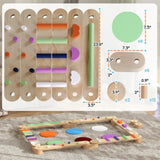 Kids Wooden Balance Beam with 3-8 years old 61790490