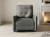 Chenille Fabric Recliner Chair for Adults - Manual Push Back Reclining Sofa with Sturdy Metal Frame, W3568P431432