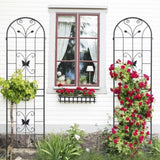 2 Pack Metal Garden Trellis 86.7" x 19.7" Rustproof Trellis for Climbing Plants Outdoor Flower W1586P151257