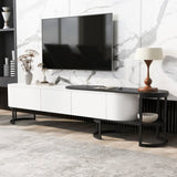 ZUN U-Can 67.7''-76.4'' Modern Extendable TV Stand for TVs up to 75 Inches, Entertainment Center Media N724P206549K