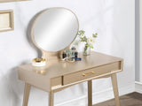 Maly Contemporary Wood Vanity and Stool Set, Gold T2574P164226