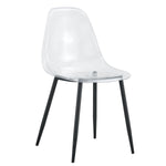 ZUN Modern minimalist transparent dining chair, plastic chair, armless crystal chair, Nordic creative W1151P198302