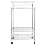 ZUN 4 Layer Adjustable Kitchen Bakers Rack Shelf Microwave Oven Stand Storage Cart 98841102