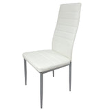 4pcs backrest cushion horizontal sewing decoration PU leather dining chair round tube white cushion 94807308