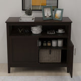 Kitchen Storage Sideboard And Buffet Server Cabinet-Brown Color W28209564