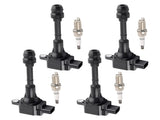 4PCS Ignition Coil W/ Spark Plugs Set fit for Nissan 2.5L 2002-2006 w/ Copper Wire 45574168