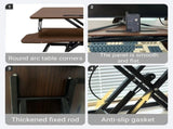 32 Inch Desk Converter, Height Adjustable Sit to Stand Riser, Dual Monitor and Laptop Workstation 48559173