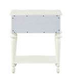 ZUN ACME Dorothy Nightstand w/1 Drawer, Ivory Finish BD02267