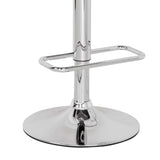 Clear and Chrome Adjustable Swivel Stool B062P181303