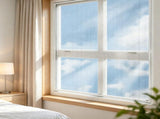 58.27 x 39.17" Magnetic Window Screen, White Frame with Black Magnetic Strip & Wind Clips, 14523479