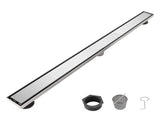 30 Inch Linear Shower Drain with 2-in-1 Flat & Tile Insert Removable Cover, 304 Stainless Steel with 94930424