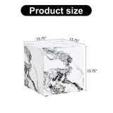 Modern white MDFsticker material cube stylish texture design coffee table -15.75 inches W1151P194276