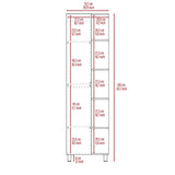 Los Angeles Linen Cabinet, Five Shelves, One Cabinet, Divisions B128P148932