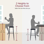 ZUN Counter Height Bar Stool Set of 2 for Dining Room Kitchen Counter Island, PU Upholstered Breakfast W1439125928