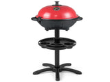 Red 1200W Electric BBQ Grill with Double-Zone Cooking, 2-in-1 Freestanding & Countertop Grill for 63293841