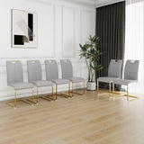 Modern Dining Chairs with Faux Leather Padded Seat Dining Living Room Chairs Upholstered Chair with W210P164980