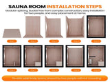3000W African Oguman Double Traditional Indoor Stove Sauna Room W6315P549531