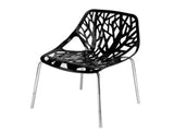 4pcs Bird's Nest Style Lounge Chair Black 75540530