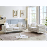 Beige, 23 Seat Sofa Set, Velvet Crystal Buckle Upholstery Sofa, Crystal Feet, Removable Cushion, 27013194