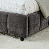 King Size Upholstered Bed ,comfortable upholstered bed frame, Chenille fabric, with headboard and W487P235314