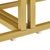 4 Tiers Home Office Open Bookshelf, Round Shape, Different Placement Ways, MDF Board, Gold Metal 70585705
