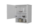 Carrizo Medicine Cabinet in Melamine With One Door, White B128P237145