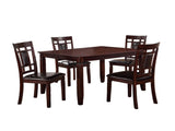 5 Piece Dark Brown Dining Room Set B01682181