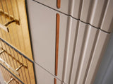 Gold Detailed Chest made with Wood in Gray B00957542