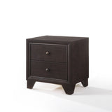 Espresso Finish 2-Drawers Nightstand Wooden Casual Bedroom Furniture 1pc B011P317180