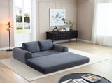 2-in-1 Folding Convertible Sofa Bed, Modern Corduroy Sleeper Couch with 2*pillows, Futon Modular W1117P415684